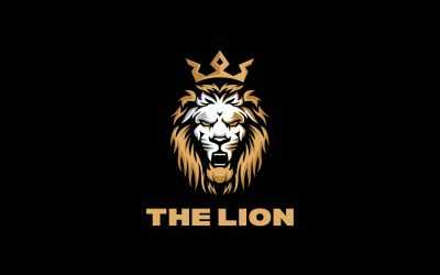 Brown Abstract The Lion Free Logo (1280 x 768 px)