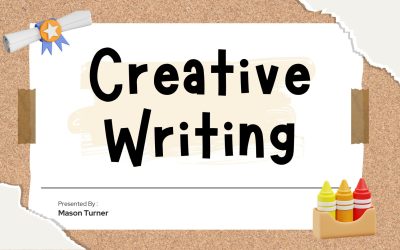 Brown and Paper Scraps Playful Creative Writing Presentation