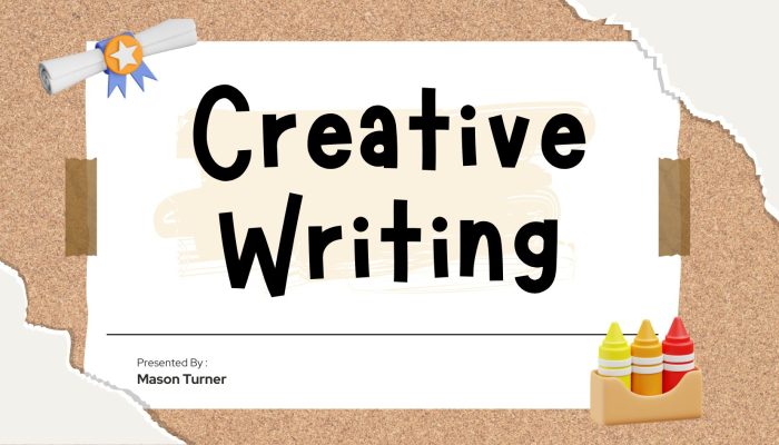 Brown and Paper Scraps Playful Creative Writing Presentation