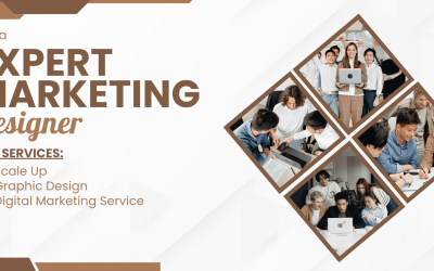 Brown and White Modern Digital Marketing Agency Banner Landscape