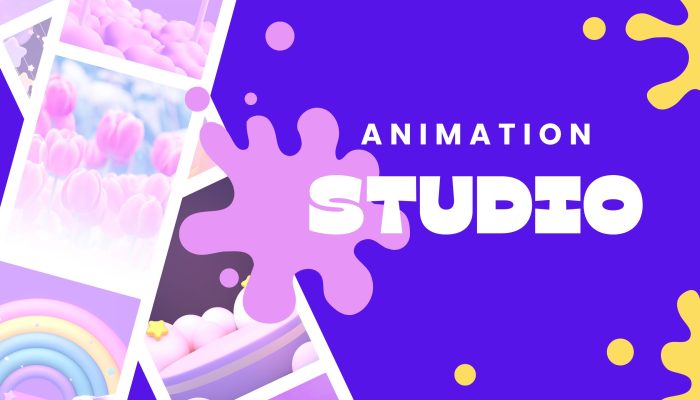 Colorful Creative Minimalist Animation Studio Youtube Banner