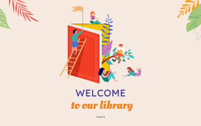 Colorful Flat Welcome to Our Library Banner