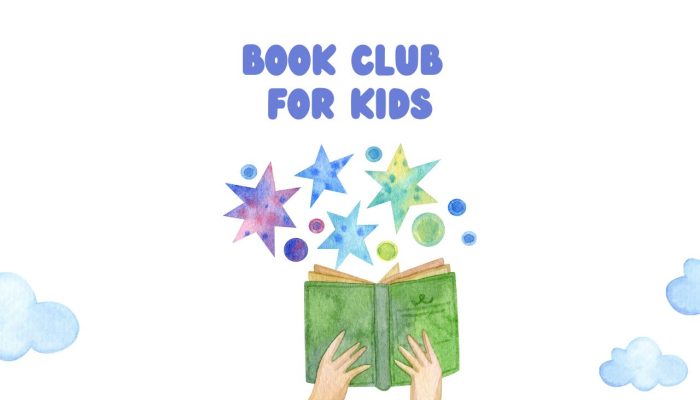 Colorful Pastel Illustrative Watercolor Children's Book Club Poster (1280 x 768 px)