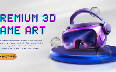 Colourful Modern 3D Gaming Gear Banner