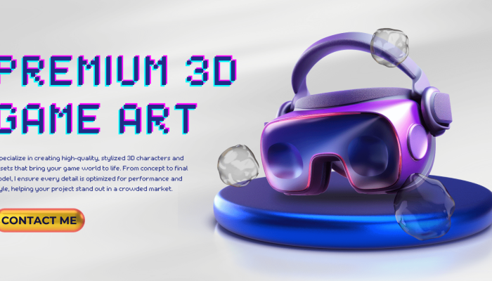 Colourful Modern 3D Gaming Gear Banner