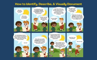 Creating Comic Strip in Blue Green Flat Graphic Style (1280 x 768 px)