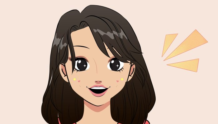 Cute Cartoon Anime Manga Illustrated Girl Avatar