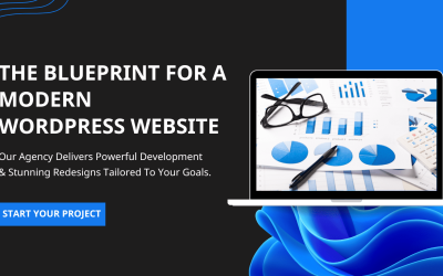 Dark & Blue Wavy Clean Digital Marketing Facebook Ad