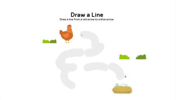 Draw a Line Worksheet in Cute Illustrative Style (1280 x 768 px)