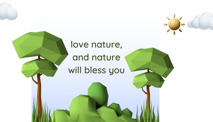Green Nature Quotes 3D Object Instagram Post (1280 x 768 px)