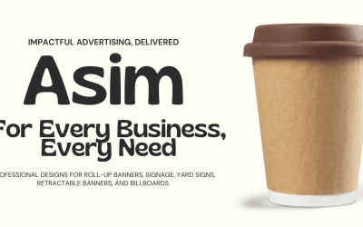 Ivory and Brown Clean Bold Business Signage Banner