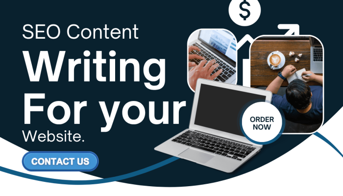 Navy and White Modern SEO Content Writing YouTube Thumbnail