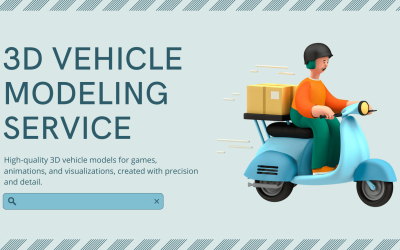 Pastel Blue Modern Illustrated 3d Freight Forwarding Service Blog Banner
