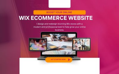 Pink And Orange Modern Web Development Service Instagram Post (1280 x 768 px)