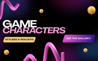Pink Black 3D Gradient Game Channel Youtube Banner