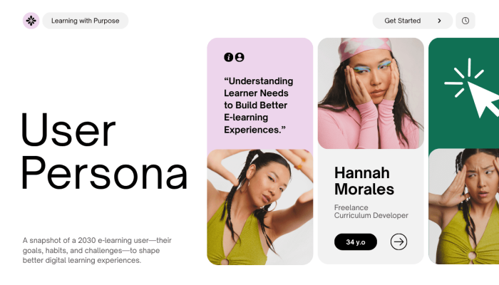 Pink Lilac and Green Modern User Persona Presentation