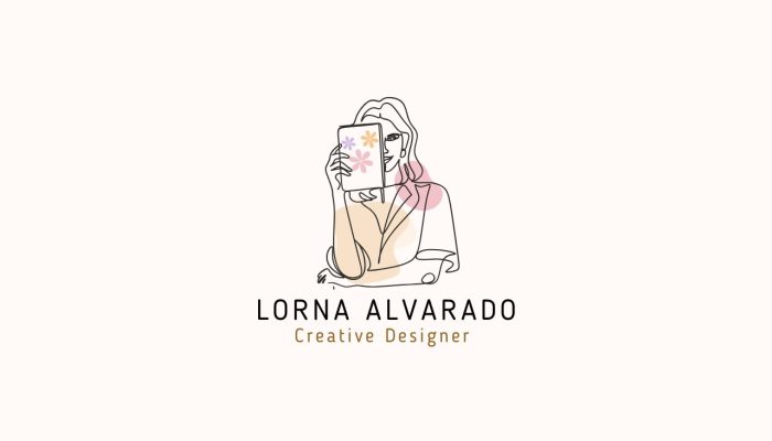 Pink and Cream Minimal Feminine Woman With Book Logo (1280 x 768 px)