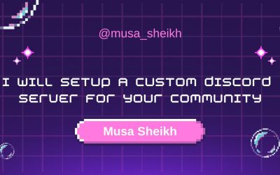 Purple And Pink Creative Pixelated Game Start Discord Profile Banner (1920 x 768 px)