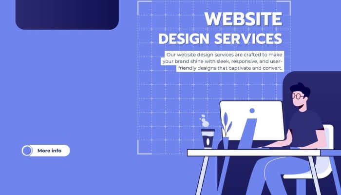 Purple And White Illustrative Website Design Services Instagram Post (1280 x 768 px)