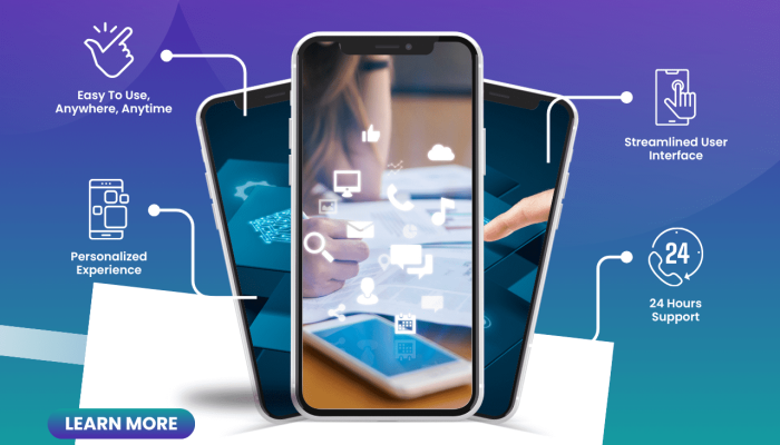 Purple And White Modern Mobile App Promotion Instagram Post (1280 x 780 px)