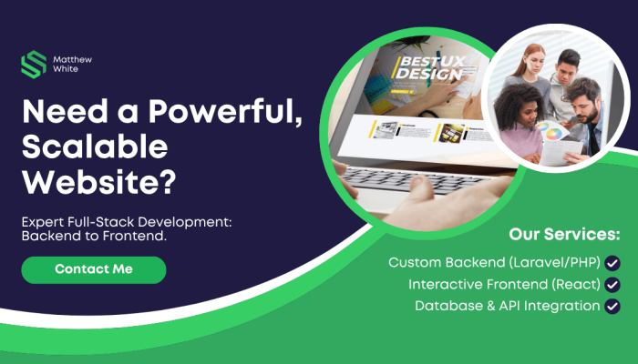 Purple Green Modern Website Creation Service Facebook Post