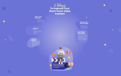 Purple Simple Illustration 5 Ways To Improve Your Short-Form Video Content Infographic (1280 x 768 px)