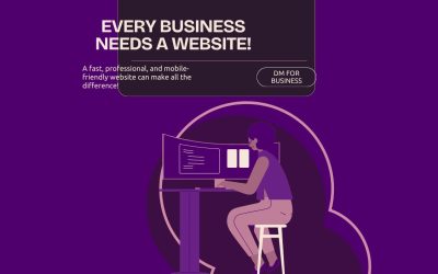 Purple White Simple Modern Web Development Instagram Post