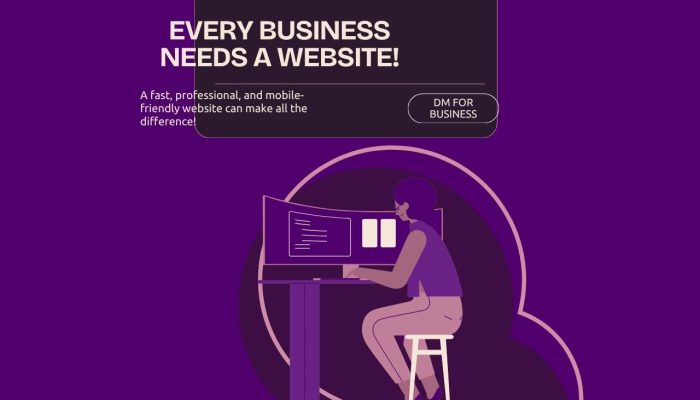 Purple White Simple Modern Web Development Instagram Post