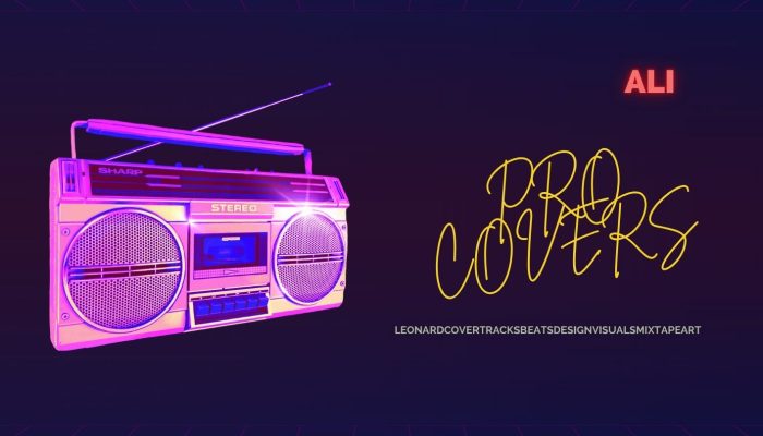 Purple Yellow Retro 80's Pop Album Cover