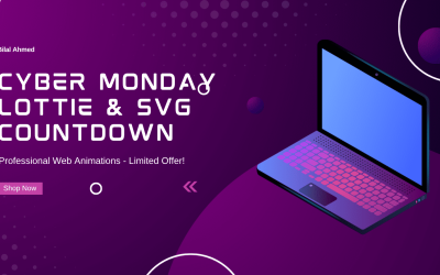 Purple and Blue Gradient Cyber Monday Sale Facebook Post