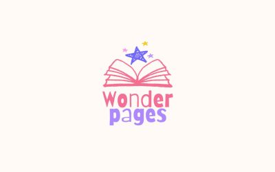 Purple and Pink Illustrative Children's Book Store Logo (1280 x 768 px)