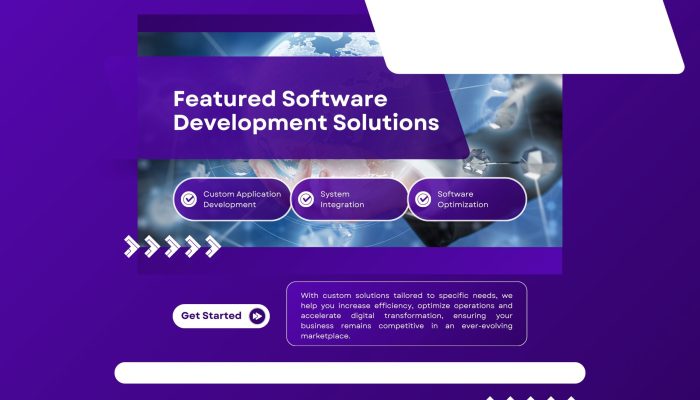Purple and White Modern Software Development Solutions Instagram Post (1280 x 768 px)