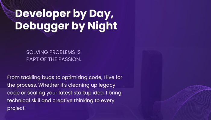 Purple and White Modern Web Developer Instagram Post