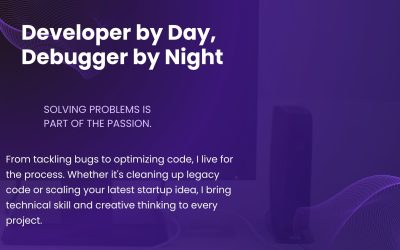 Purple and White Modern Web Developer Instagram Post