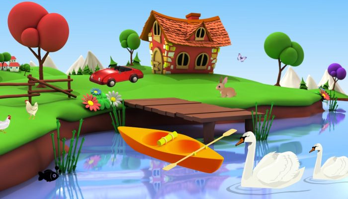 Rainbow Modern Cartoon Dekstop Wallpaper