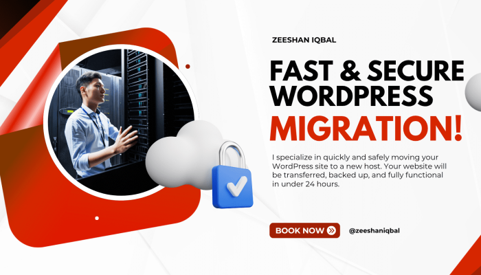 Red and White Modern Cloud Data Backup Banner