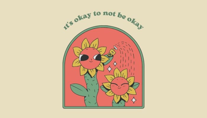 Retro Sunflower Motivating (BA) Square Sticker (1280 x 768 px)
