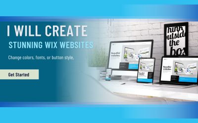 Sky Blue Purple Minimalist Build Your Website Promotion Facebook Ad (1280 x 768 px)