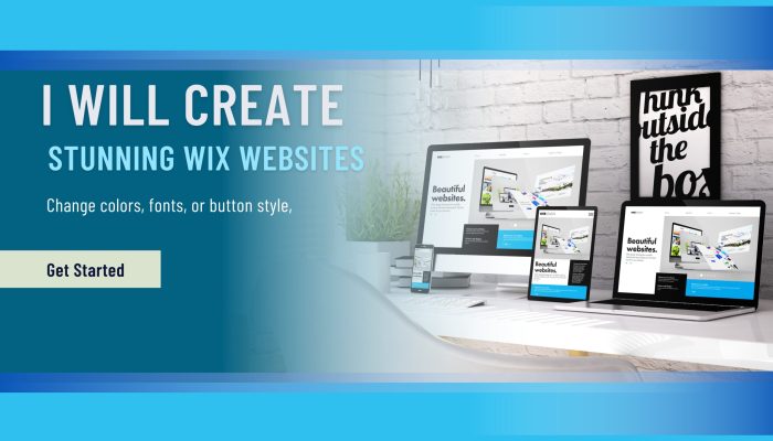 Sky Blue Purple Minimalist Build Your Website Promotion Facebook Ad (1280 x 768 px)