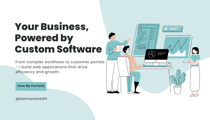 Teal Illustration Digital Business Blog Banner