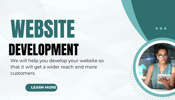 Teal Minimalist Website Development Instagram Post (1280 x 768 px)