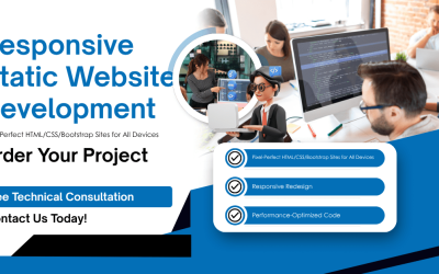 White Blue And Black Modern Website Development Services Facebook Ad