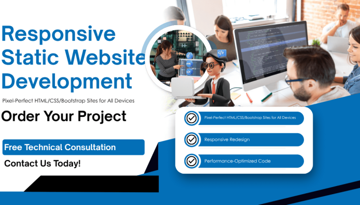 White Blue And Black Modern Website Development Services Facebook Ad