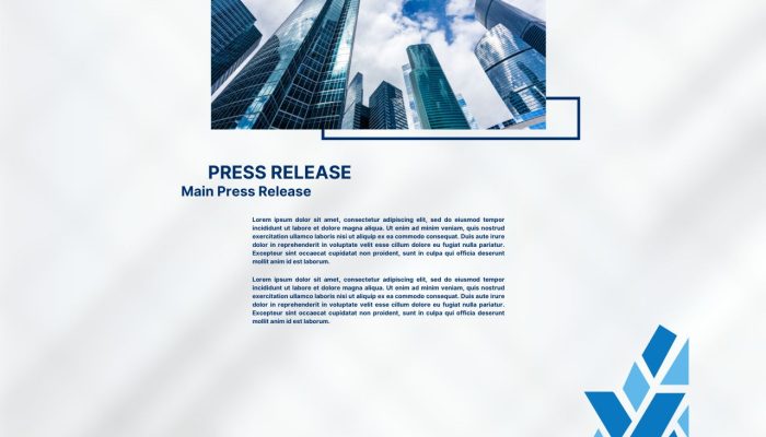White and Navy Modern Press Release Document A4 (1280 x 768 px)