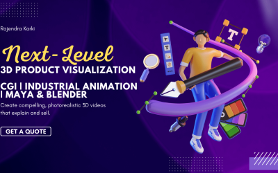 White and Purple Modern 3D Business Banner