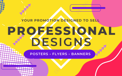 Yellow Colorful Memphis Flash Sale Banner Design