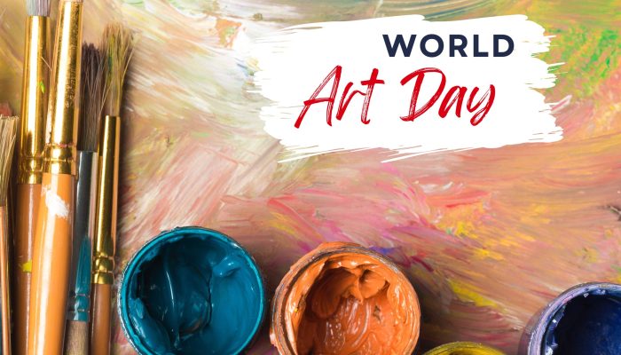 Yellow Modern World Art Day Instagram Post (1280 x 768 px)