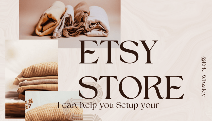 beige minimalist fashion store Etsy Shop Cover