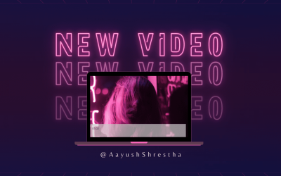 neon ligth new video template instagram post