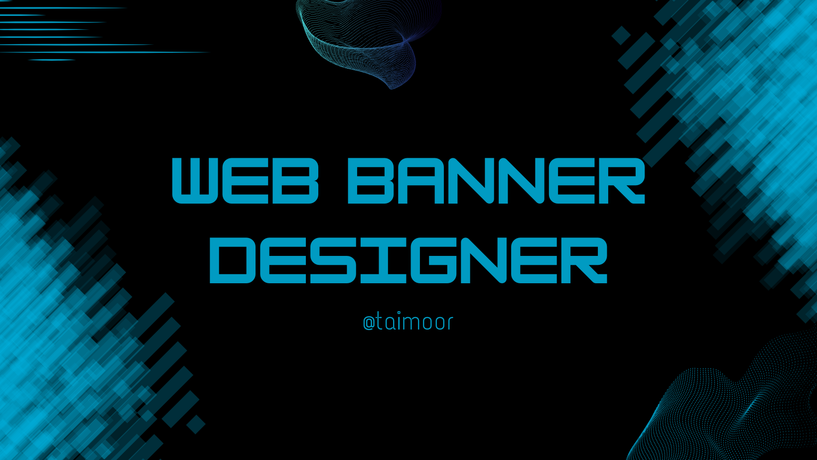 Blue & Black Futuristic Technology Facebook Cover